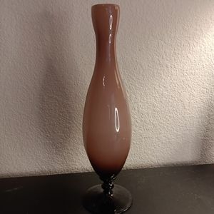GORGEOUS RARE Alrose Original Made in Italy 12" Amethyst Ombre Cased Glass Vase.